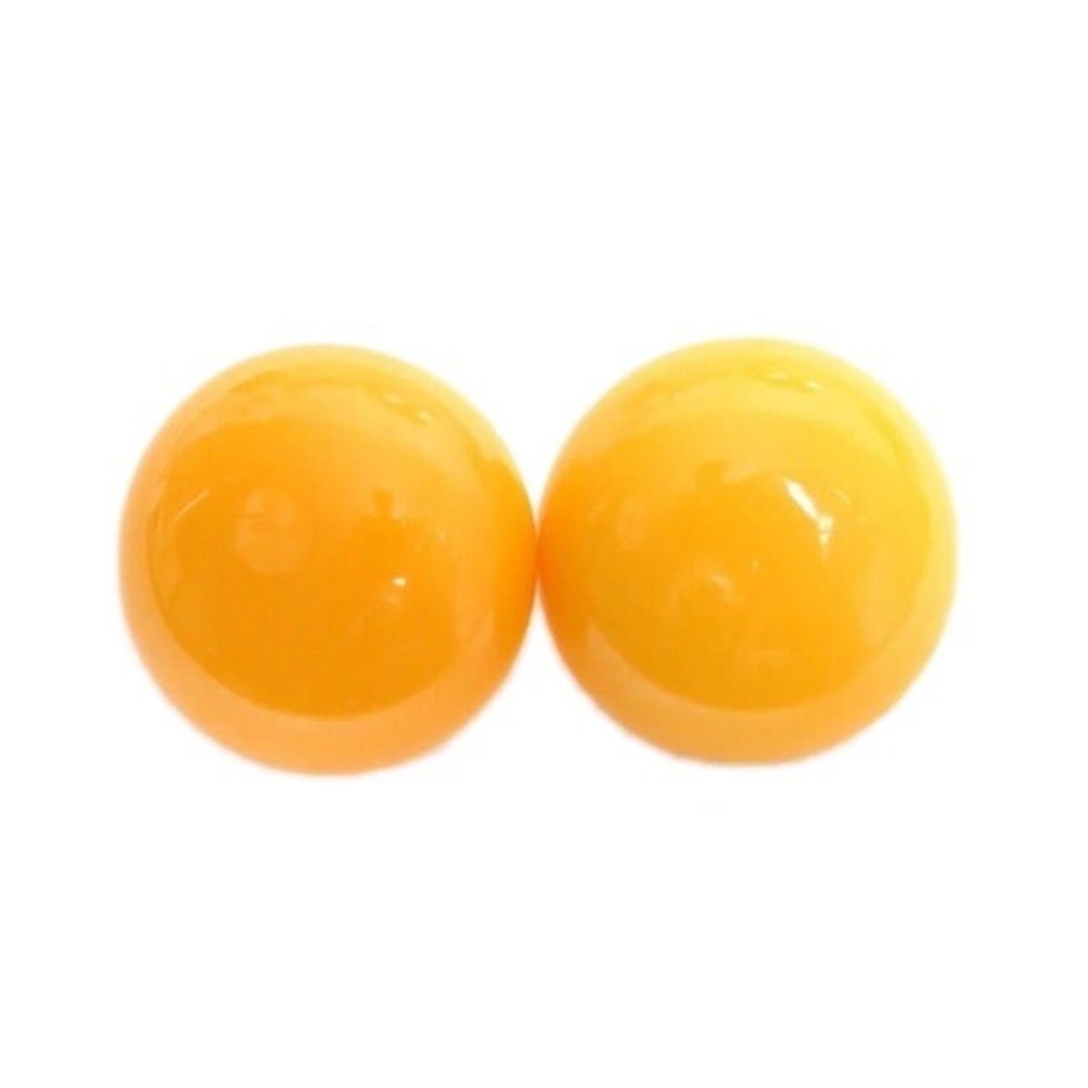Vintage Pretty Egg Yolk Yellow Lucite Gumdrop Earrings
